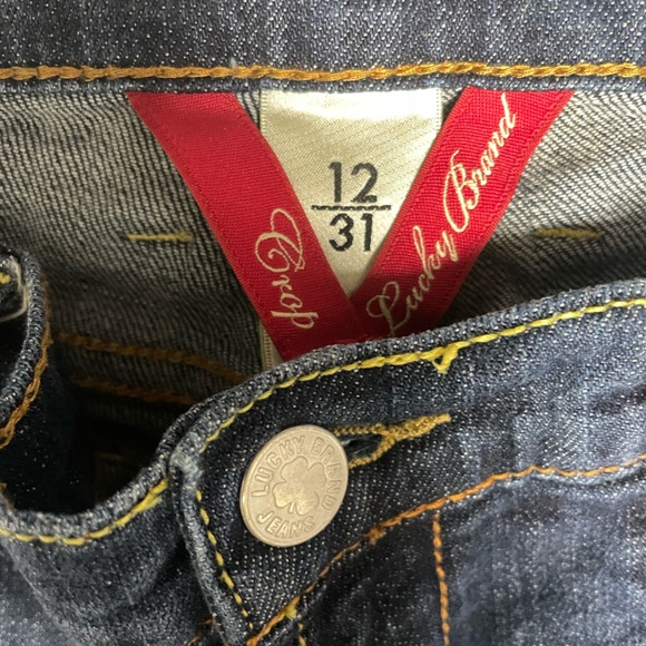 Lucky Brand Dark Blue Low Rise Sweet and Cropped Jeans Women’s 12/31 - Picture 4 of 13